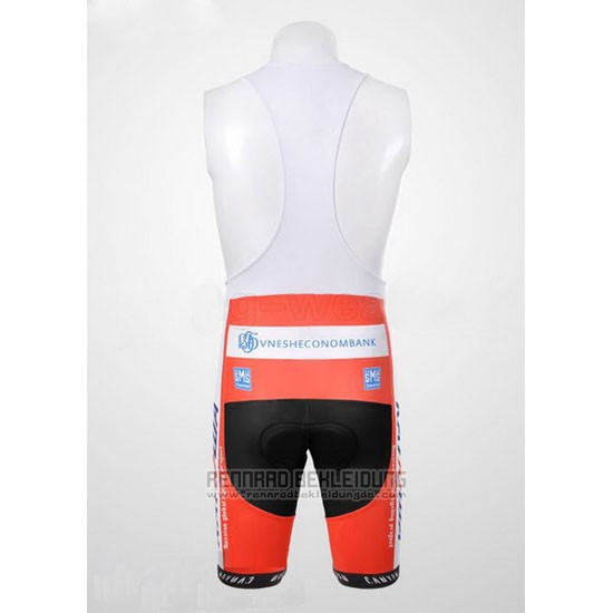 2012 Fahrradbekleidung Katusha Wei und Orange Trikot Kurzarm und Tragerhose